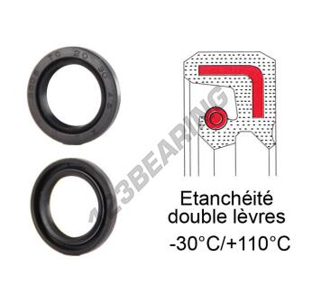 Dichtomatik Ölwanne Dichtring 8x22x7 – NBR Doppellippe WAS, Made In Germany